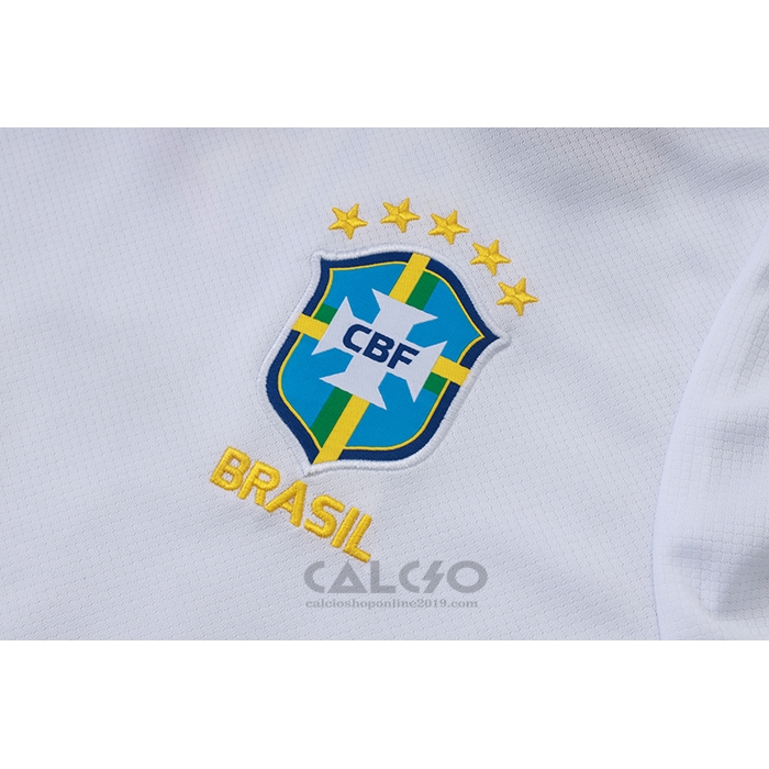 Tuta da Track Brasile Manica Corta 2026-2027 Bianco - Pantaloncini